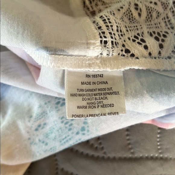 Milano Women's Short Sleeve Tee - Pink,Blue and White - Picture 8 of 9